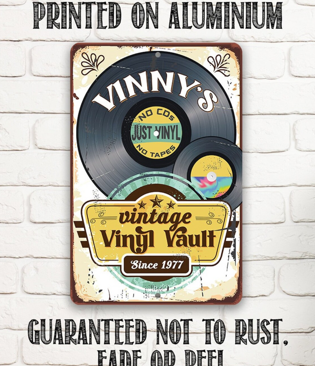 Vinyl Metal Sign