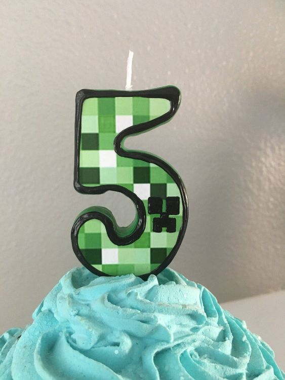 Minecraft Birthday Candle