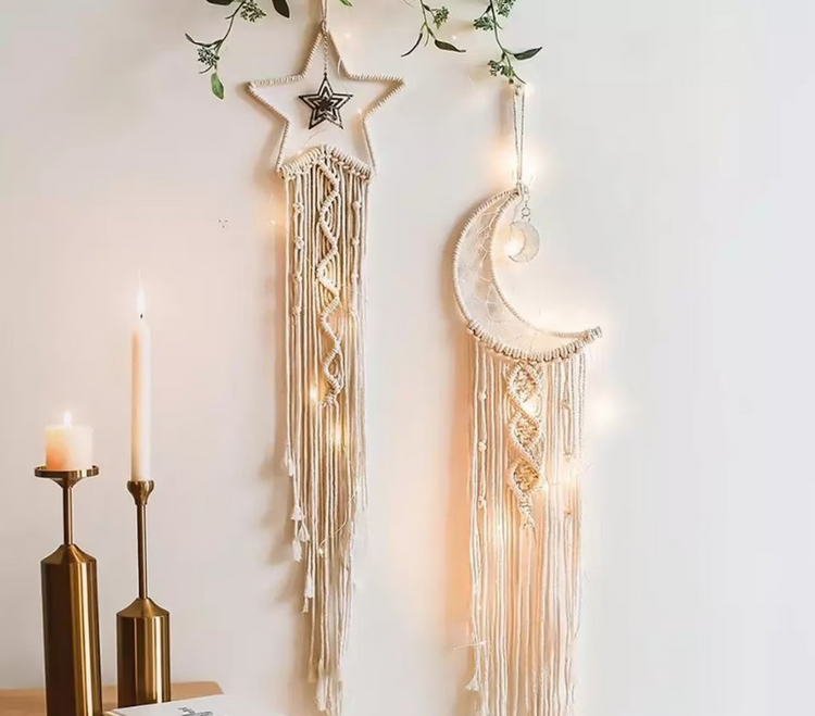 Handmade Moon Star Dream Catcher