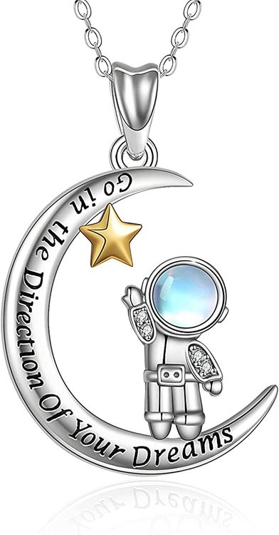 Moon Astronaut Necklace