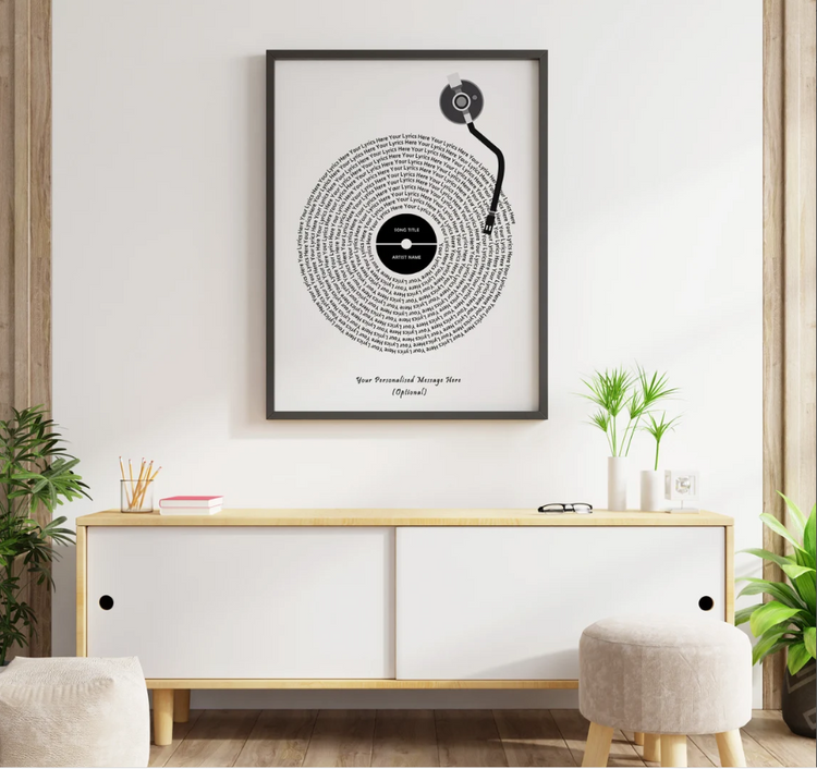 Custom Vinyl Lyrics Poster