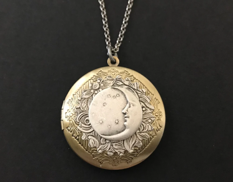 Celestial Floral Locket Necklace