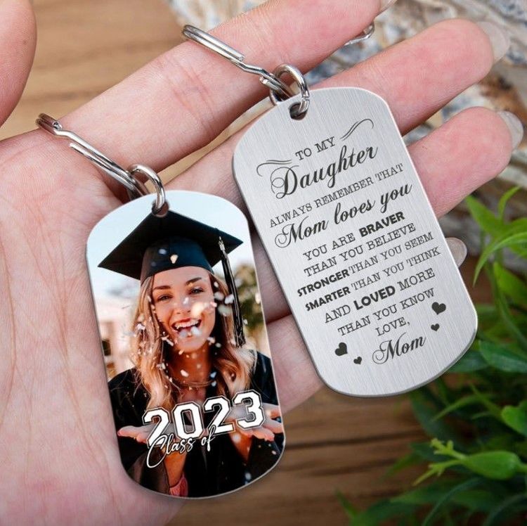 You’re Braver Than You Believe Keychain for Daughter