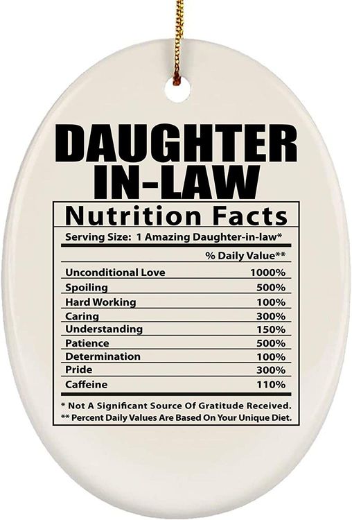 Funny Daughter Nutritional Fact Ornament
