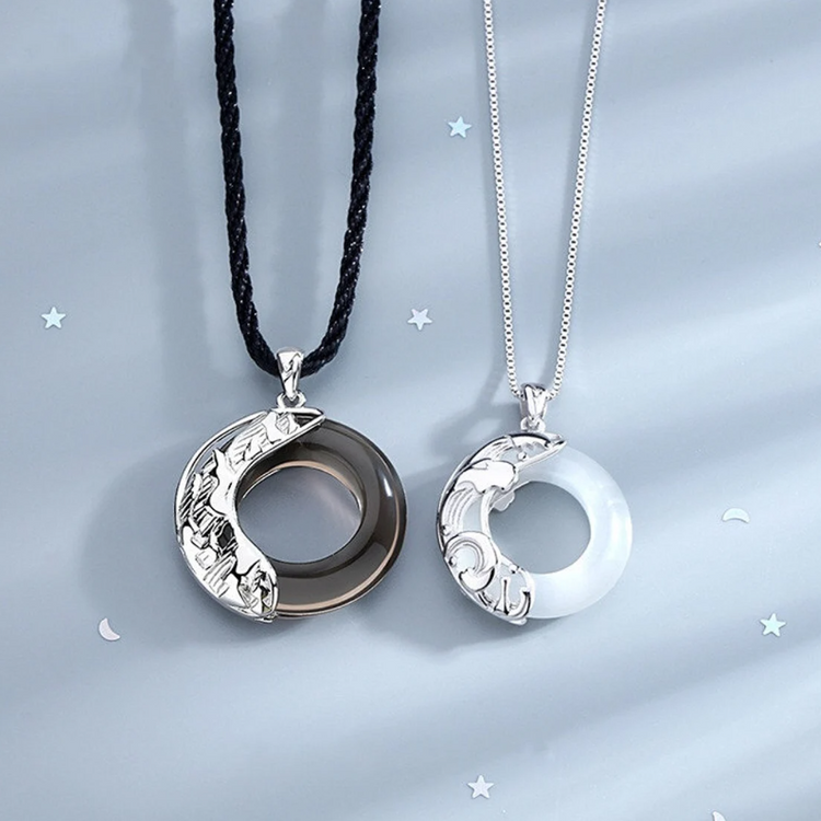 Mountain Ocean Couple Necklace