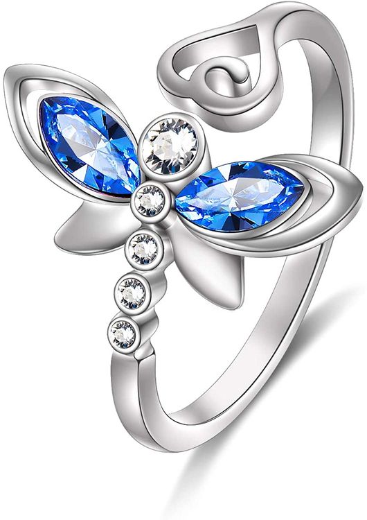 Dragonfly Adjustable Open Ring