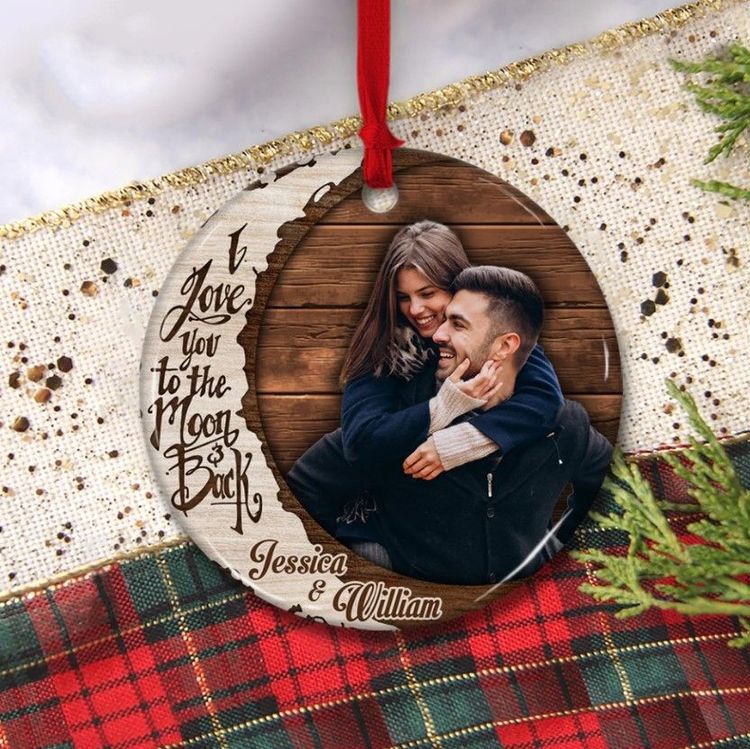 Special Anniversary I Love You To The Moon And Back Ornament