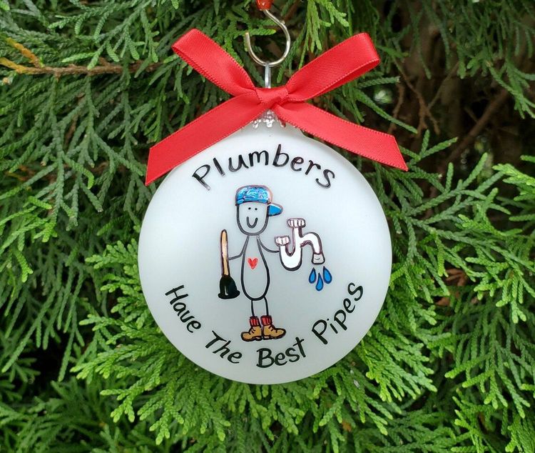 Plumbers Christmas Ornament