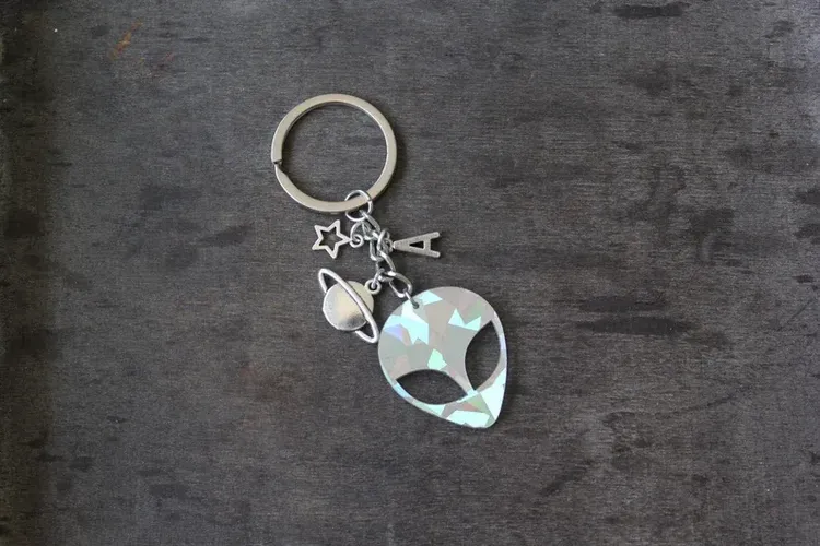 Personalized Alien Keychain