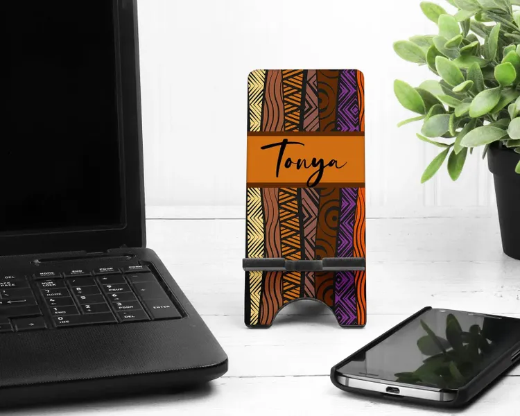 African Pattern Phone Stand