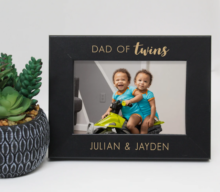 Dad of Twins Picture Frame