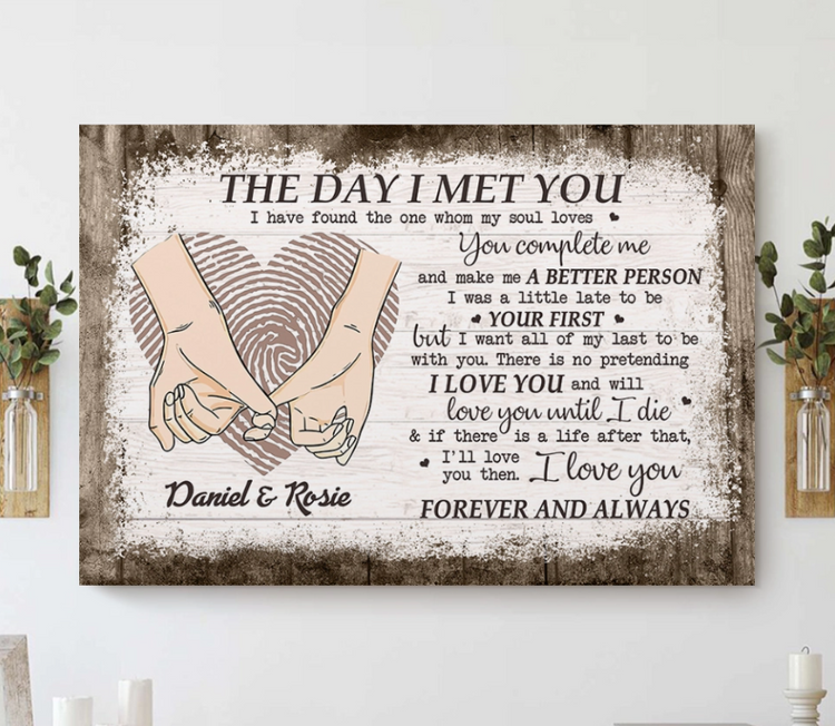 The Day I Met You I Found My Missing Piece Wall Art For Her
