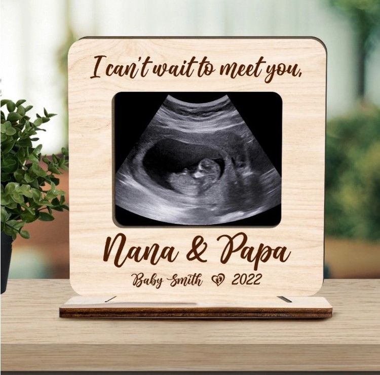 Great I Can’t Wait To Meet You Acrylic Wooden Plaque