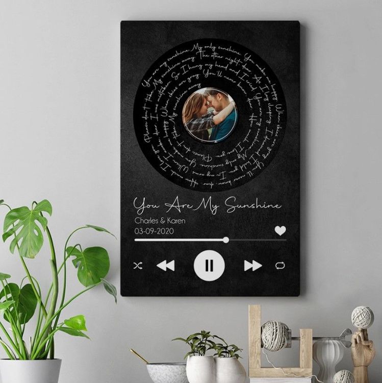 Personalized Birthday You Are My Sunshine Canvas Poster
