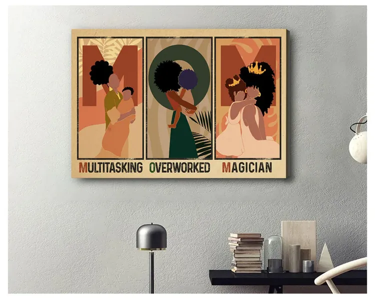 Black Mom Poster Canvas