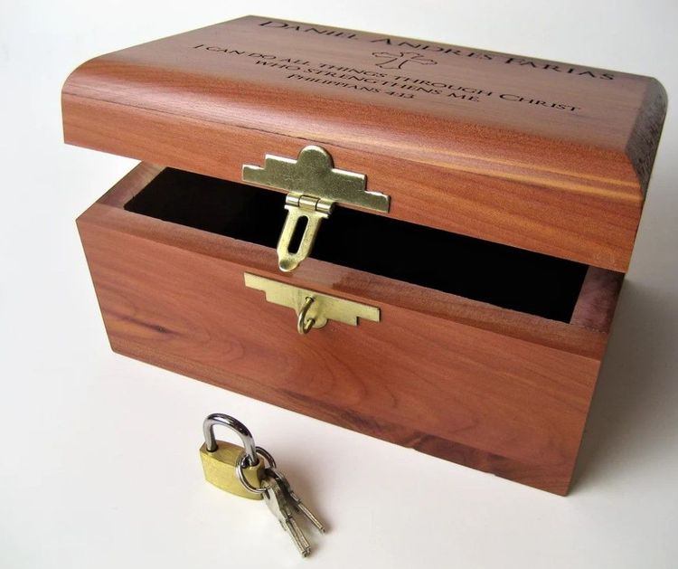 Engraved Wood Prayer Box