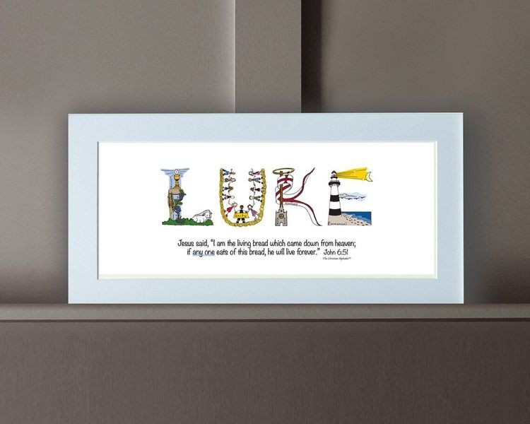 Christian Alphabet Matted Print