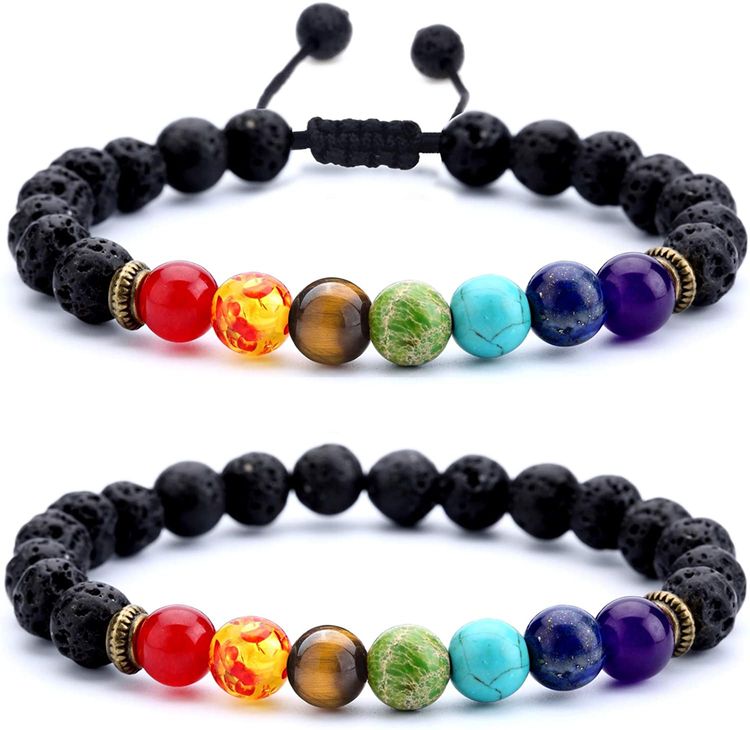 Rock 7 Chakras Aromatherapy Essential Oil Diffuser Bracelet