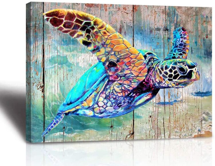 Sea Turtle Wall Decor Canvas Prints