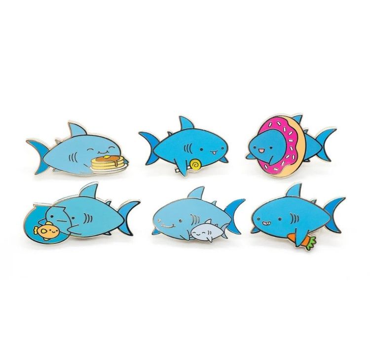 Shark Enamel Pin