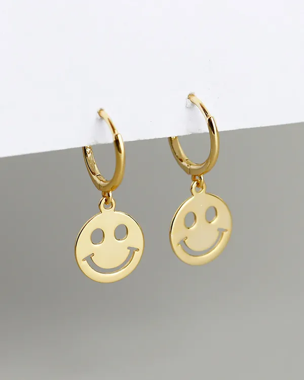 Smiley Face Dangle Earrings