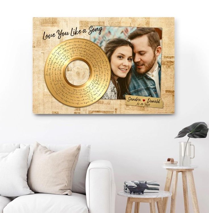 Love You Like A Love Song Photo Canvas Poster for Loved Girlfriend
