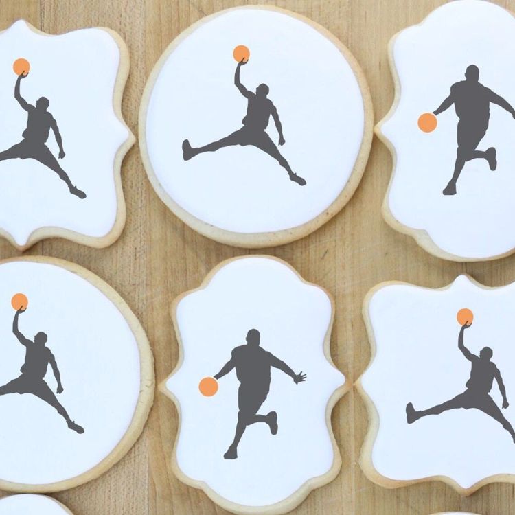 Basketball Players Cookie Stencil