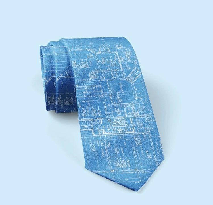 Blueprint Architect Tie