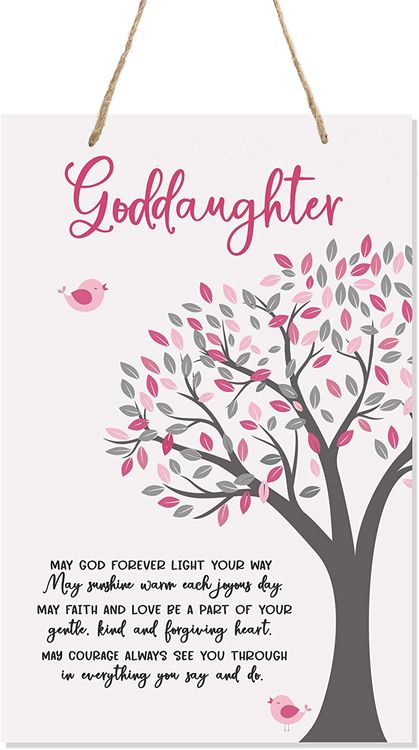 Milestones Baptism Christening Tree Sign
