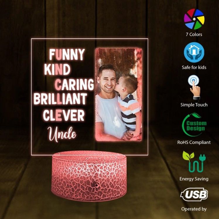Plaque Sign with Photo Night Light