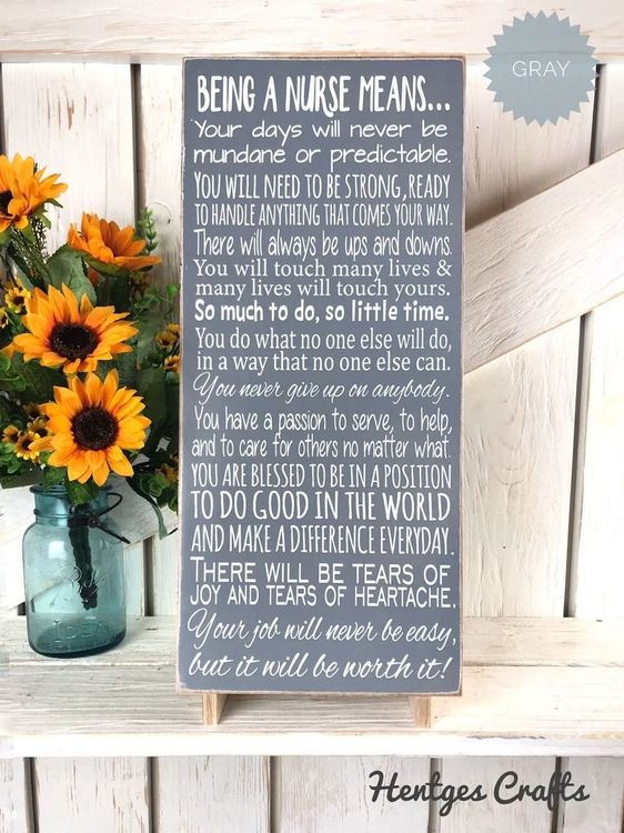 Nurse Gift, Being A Nurse Means Sign