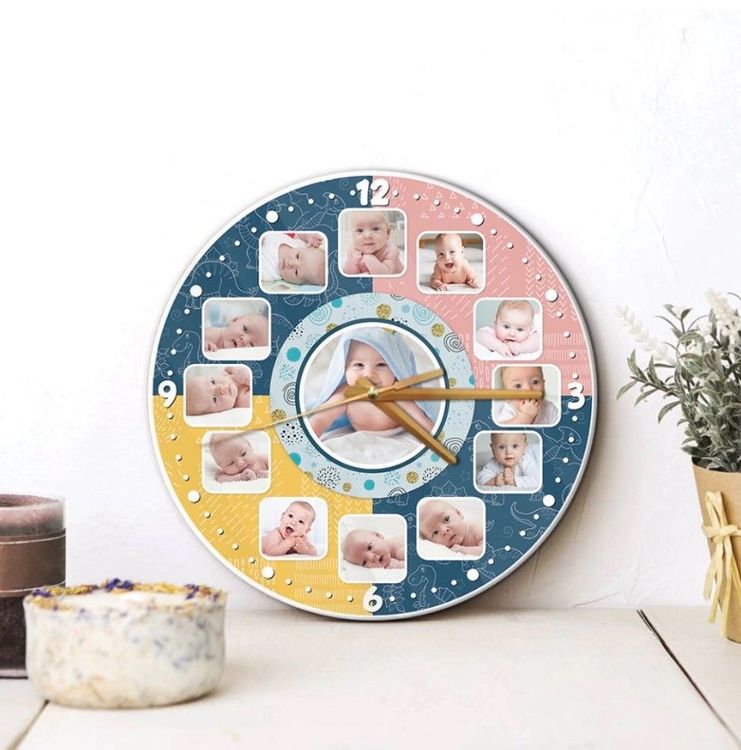 Baby Custom Collage Wall Clock