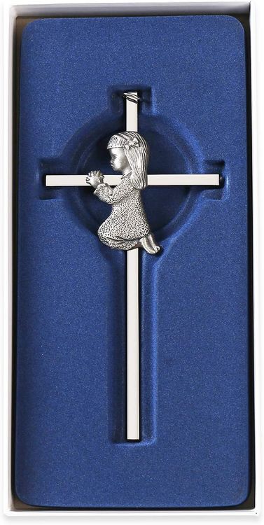 Silver Girl Wall Cross