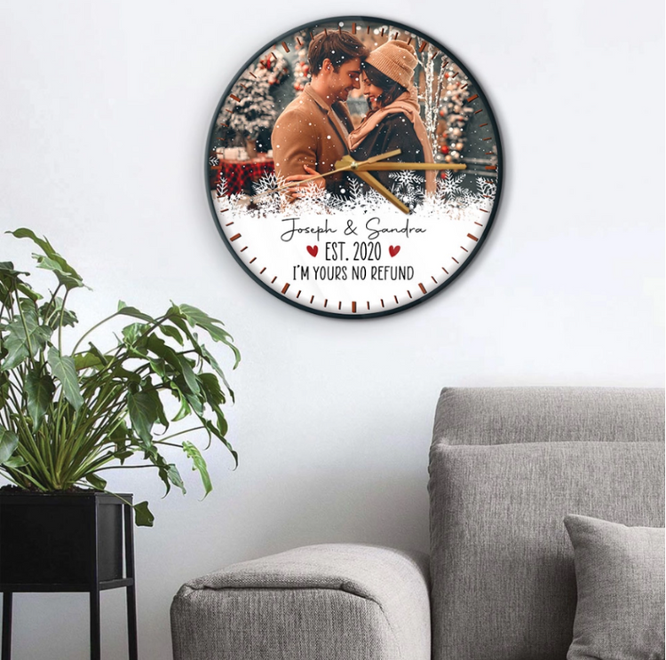 I’m Yours Personalized Christmas Wall Clock