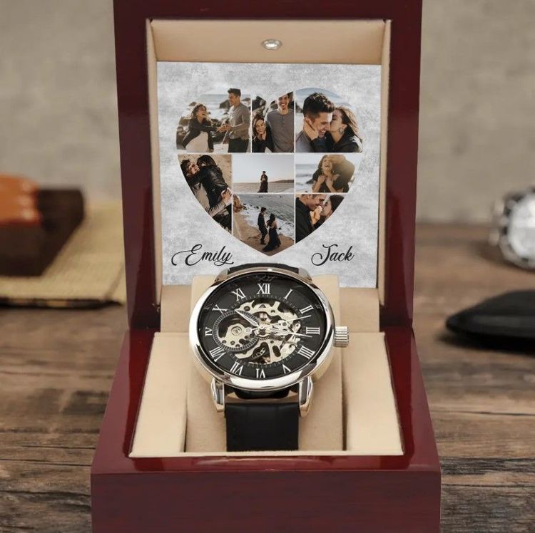 6 Month Anniversary Gift for Him, Boyfriend/Husband Gift, Personalized Watch 