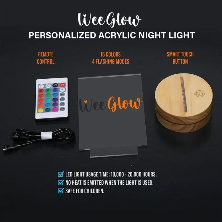 First Mothers Day Gift Personalized Photo Night Light