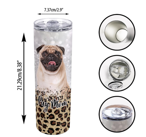 Custom Dog Glitter Tumbler