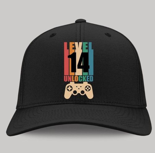 Level Unlocked Personalized Twill Cap For 14th Birthday