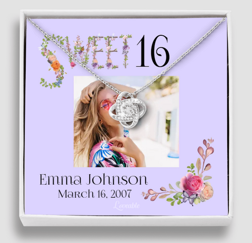 Sweet 16 Personalized Custom Photo Necklace
