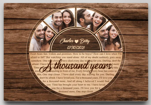 1 Year Anniversary A Thousand Years Circle Life Personalized Poster