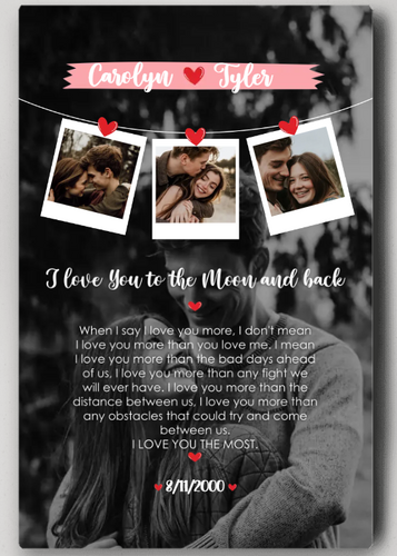 20th Wedding Anniversary Personalized Canvas