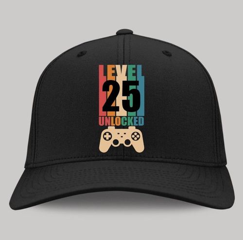 Level Unlocked Personalized Twill Cap For 25th Birthday