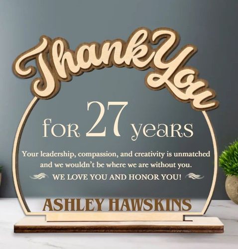 Thank You For Your Leadership Companion Personalized Plaque