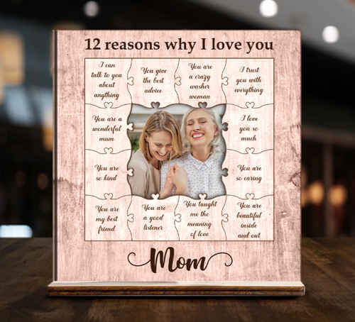 Mom Personalized Wooden Ornament