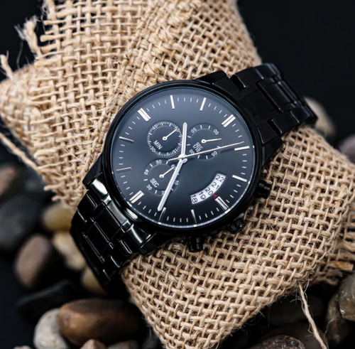 Custom Monogram – Stainless Steel Engraved Watch