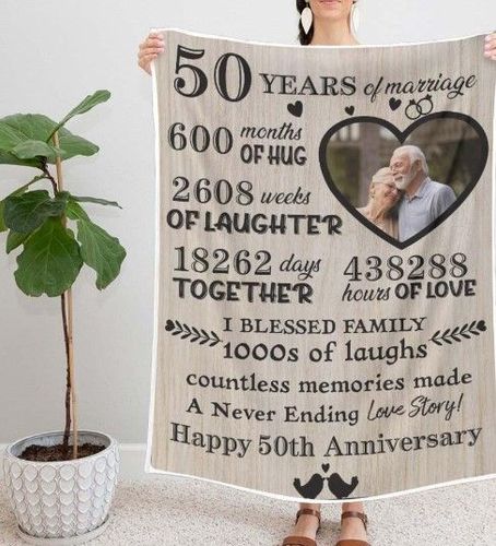 50 Years Anniversary Blanket