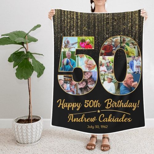 Happy 50th Birthday Blanket