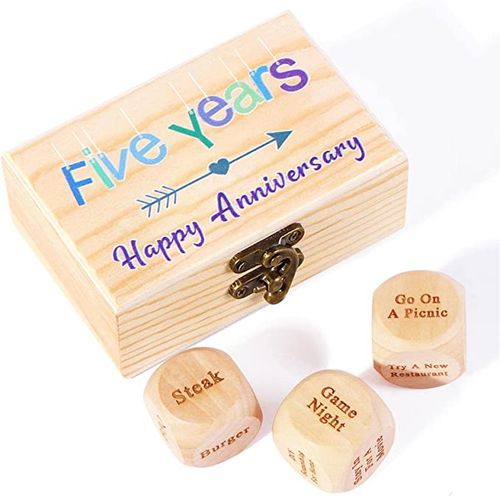 5 Year Anniversary Gift For Him, Five Years Wooden Anniversary Gifts For  Couple, Personalised Anniversary Gift For Husband Wife - Stunning Gift Store