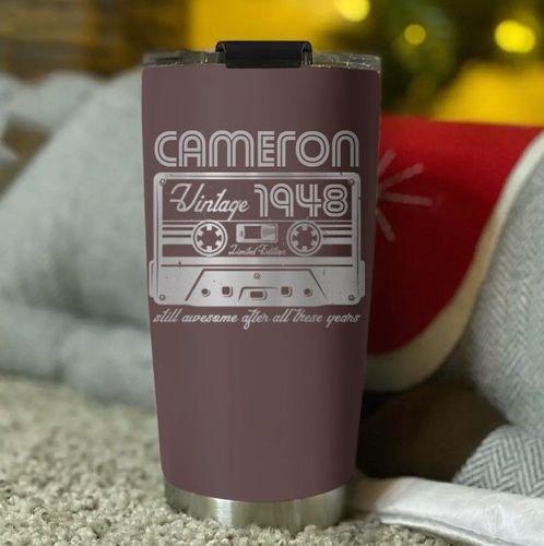 Vintage Limited Edition Personalized Tumbler For 75th Birthday