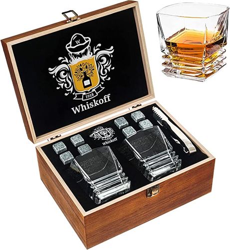 Whiskey Rocks Glasses Gift Set